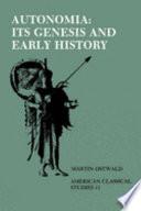Autonomia, Its Genesis and Early History