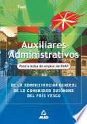 Auxiliares administrativos de la Comunidad Autónoma del País Vasco