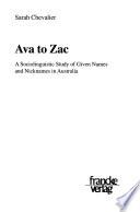 Ava to Zac