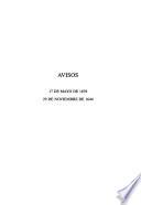 Avisos: Texto y glosario