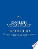 B1 English Vocabulary Traducido