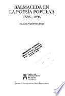 Balmaceda en la poesía popular, 1886-1896