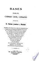 Bases para el Codigo civil cubano