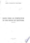 Bases para la confección de una nueva ley electoral (debate).