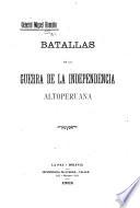 Batallas de la guerra de la independencia altoperuana