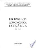 Bibliografia agronomica española, 1855-1955