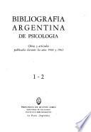 Bibliografia argentina de psicología
