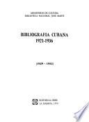 Bibliografía cubana 1921-1936: 1929-1932