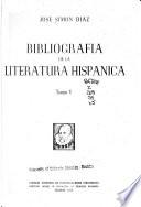 Bibliografia de la literatura hispanica. (Adiciones a los tomos 1-3)