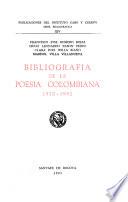 Bibliografía de la poesía colombiana, 1970-1992