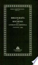 Bibliografía en resúmenes de la literatura española (artículos)