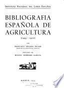 Bibliografía española de agricultura