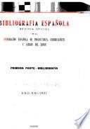 Bibliografia española ...