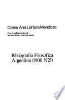 Bibliografía filosófica argentina (1900-1975)