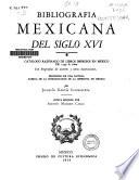 Bibliografía mexicana del siglo XVI