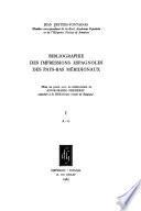 Bibliographie Des Impressions Espagnoles Des Pays-Bas Méridionaux