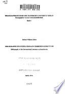 Bibliographie des internationalen Erdbeeren-Schrifttums