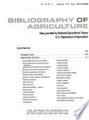 Bibliography of Agriculture