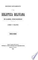 Biblioteca boliviana. Segundo suplmento