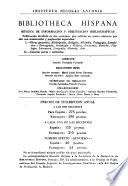 Bibliotheca Hispana; Revista de Información y Orientación Bibliográficas. Sección 1