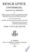 Biographie universelle, ancienne et moderne