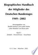 Biographisches Handbuch der Mitglieder des Deutschen Bundestages: Zeittafel - Verzeichnisse - Ausschüsse