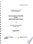 Blythe Solar Power Project, Application for Certification