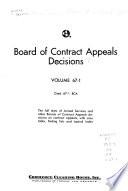 Board of Contract Appeals Decisions