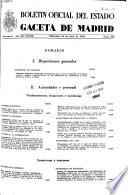 Boletâin oficial del estado: Gaceta de Madrid