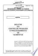 Boletim do Centro de Pesquisa e Processamento de Alimentos