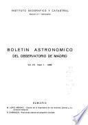 Boletin astronómico del Observatorio de Madrid