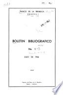 Boletín bibliográfico