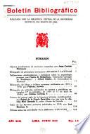 Boletín bibliográfico