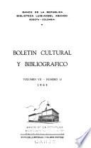Boletín cultural y bibliográfico