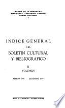 Boletín cultural y bibliográfico