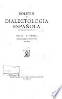 Boletín de dialectología española