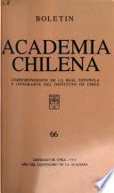 Boletín de la Academia Chilena correspondiente de la Real Academia Española