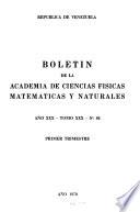 Boletin de la Academia de Ciencias Físicas Matemáticas y Naturales