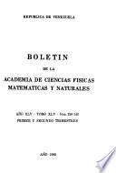 Boletín de la Academia de Ciencias Físicas, Matemáticas y Naturales