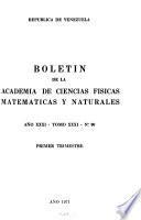 Boletín de la Academia de Ciencias Físicas Matemáticas y Naturales