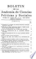 Boletín de la Academia de Ciencias Políticas y Sociales