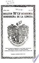Bolétin de la Academia Hondureña de la Lengua