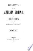 Boletin de la Academia Nacional de Ciencias