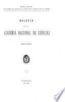 Boletin de la Academia Nacional de Ciencias