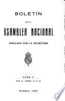Boletín de la Asamblea Nacional