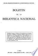 Boletín de la Biblioteca Nacional