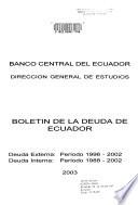 Boletín de la deuda del Ecuador