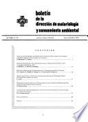 Boletin de la Direccion de Malariologia y Saneamiento Ambiental
