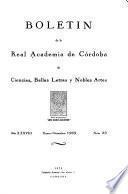 Boletín de la Real Academia de Córdoba, de Ciencias, Bellas Letras y Nobles Artes