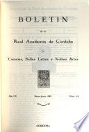 Boletín de la Real Academia de Córdoba de Ciencias, Bellas Letras y Nobles Artes